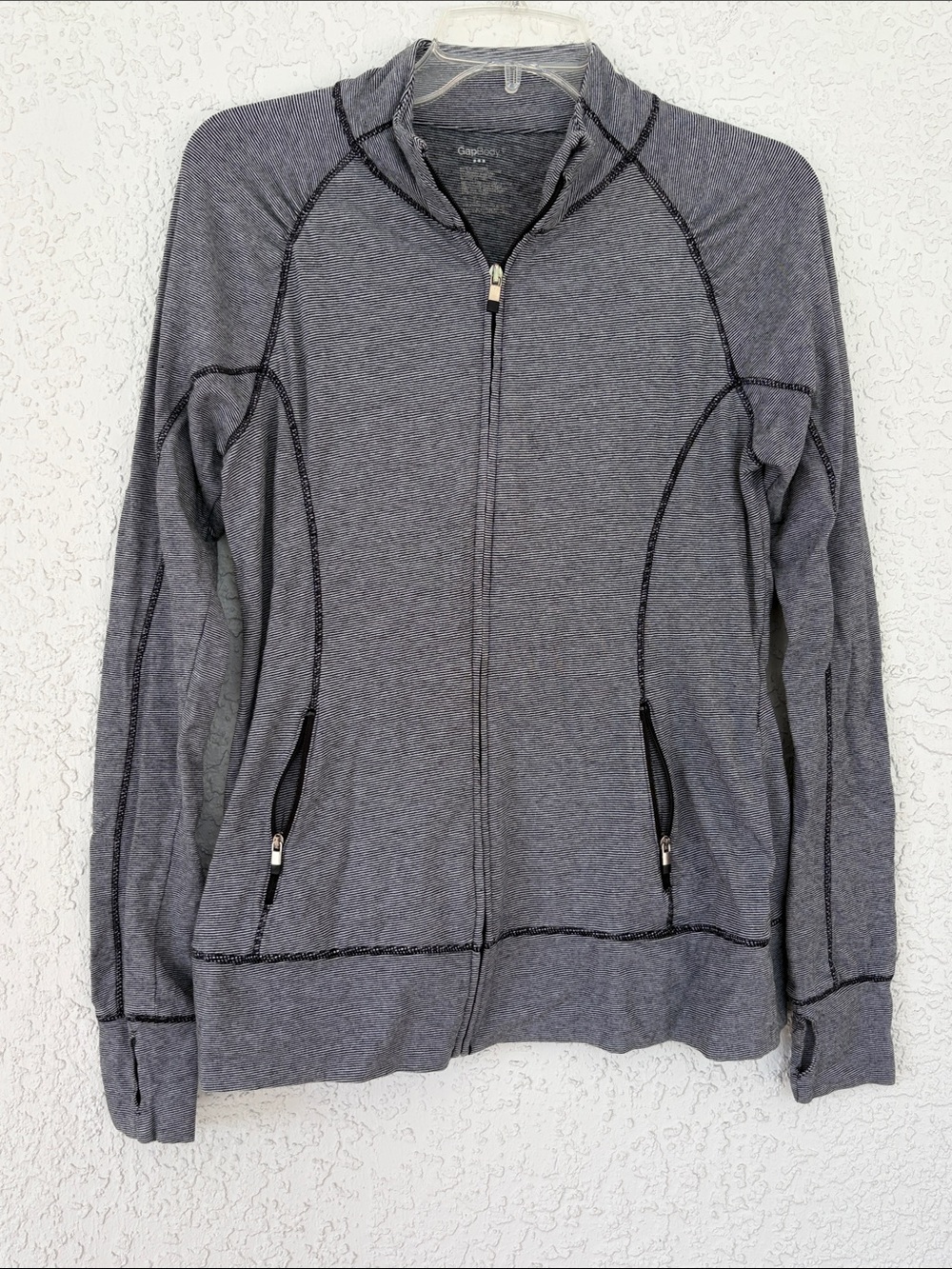 Gap Body Gray/white  Full-Zip Athletic lightweight Jacket size L